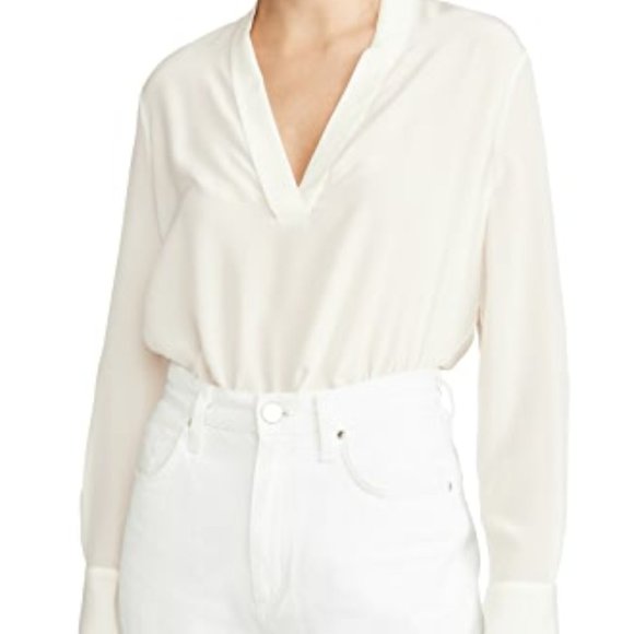 Equipment Tops Equipment Charlina Blouse In Nature White Nwt Poshmark